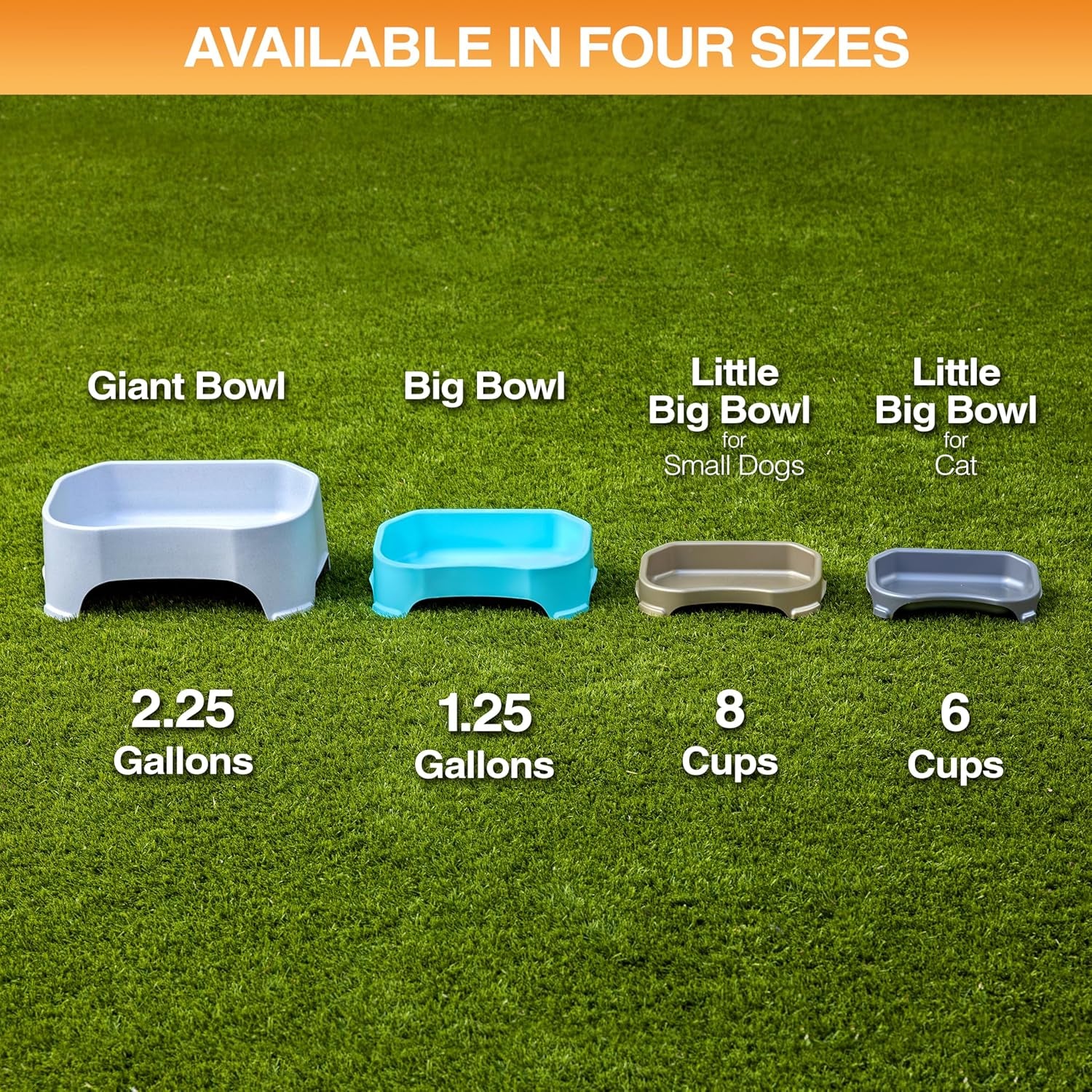 Extra Large Outdoor Dog Water Bowl - 1.25 Gallon Capacity, Spill-Proof Trough Style Dish for Indoor and Outdoor Use, Gunmetal Grey