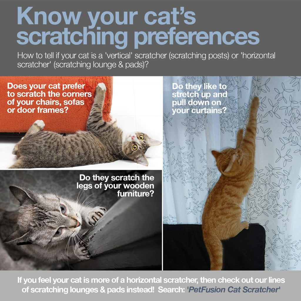 3-Sided Vertical Cat Scratching Post and Lounge, 18" x 10.5" x 15.9", Multi-Angle Scratching Pad with 6 Usable Sides, Made from 100% Recyclable Cardboard